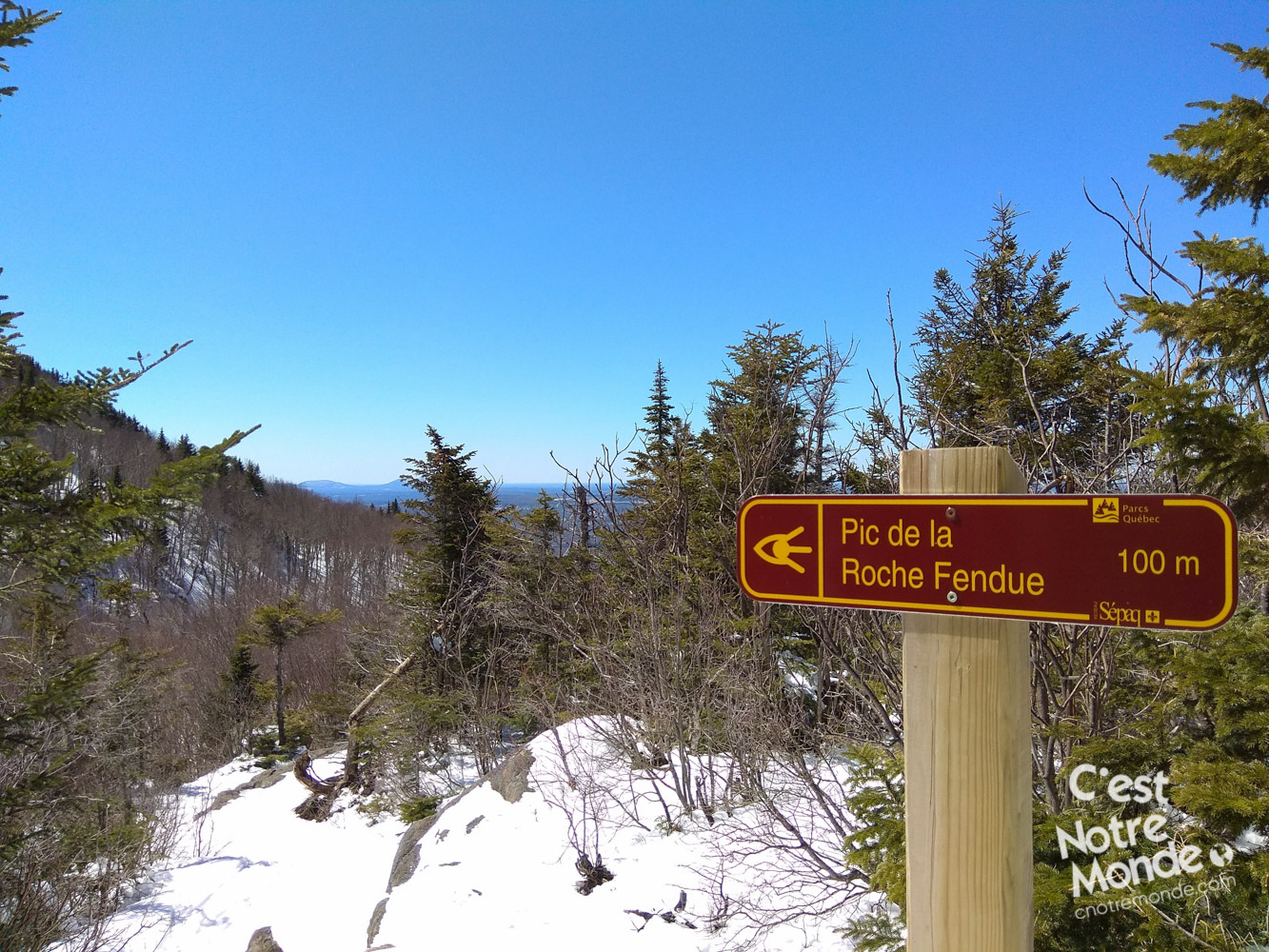 Le Pic de l’ours par le sentier des crêtes, parc National du Mont-Orford